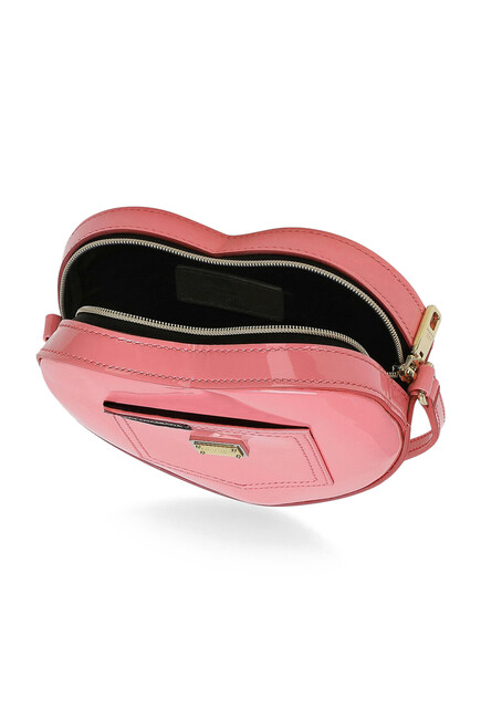 Kids Patent Leather Heart Bag